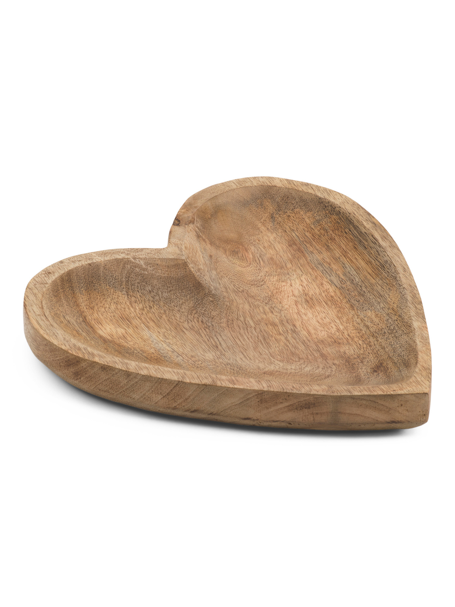 12x11 Light Burnt Wooden Heart Tray | TJ Maxx