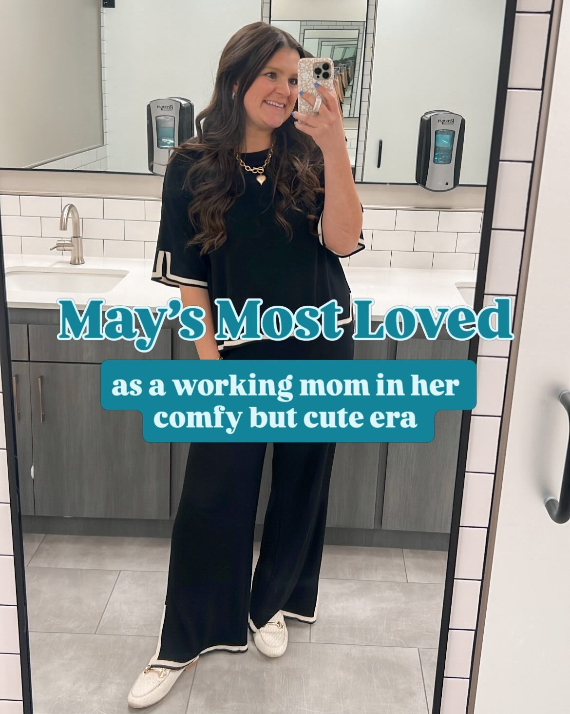 May favorites as a working mom! Almost everything is tts except the orange stripe pants. Def size up in those! 

Black matching set: M, tts 
Yellow cardigan: M, tts
Leopard jeans: M, tts
White bubble tee: M, tts
Orange striped pants: XL, size up atleast one size 
Jeans: M, tts
Blue striped matching set: M, tts
Blue striped crewneck: M, tts 
Blue active shorts: M, tts

Post Partum outfit / postpartum friendly / Mom must haves / working mom / working mom style / work outfits / business casual outfits / mom work outfits / comfy work outfits / comfy workwear / in office outfits / comfy mom outfits / mom outfits / mom style / comfy style / teacher outfits / matching set / comfy loungewear / comfy matching set / casual outfit / barrel jeans / mom jeans / Amazon jeans / stretchy jeans / drawstring waist / comfy jeans / comfy pants / fun pants / flowy pants / basic tee / white bubble tee / summer outfits / aerie / blue striped matching set / striped matching set / aerie matching set / cozy matching set / polka dot / work top

#LTKootd #LTKmomlife #LTKWorkwear