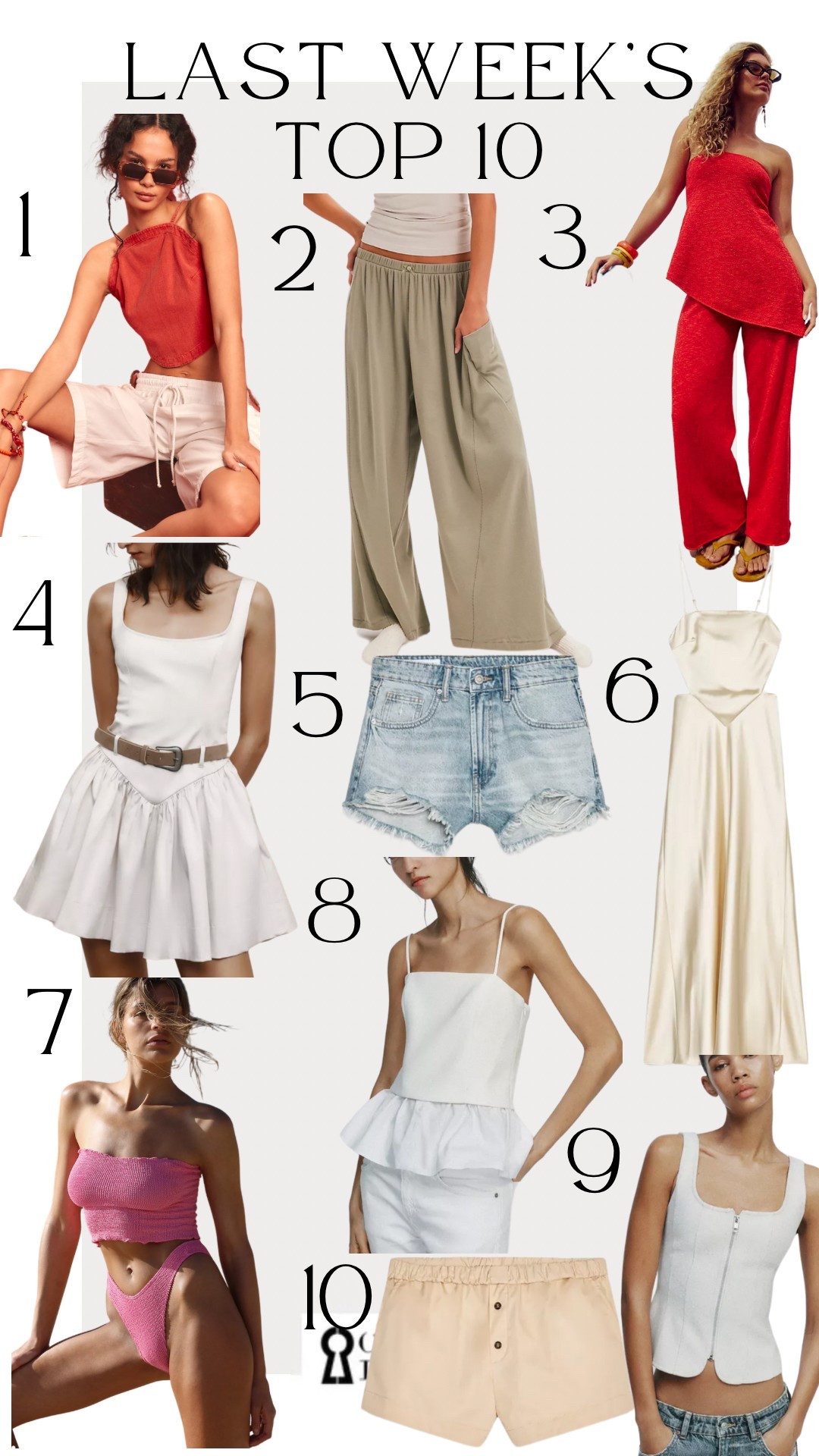 Last weeks best sellers!

1. The back on this top 👌🏻
2. Wore these as a swim cover up and they’re so good
3. Cutie set! And can mix match with so many different things
4. Love the belt on this dress
5. Perfect summer shorts 👌🏻
6. This dress is just stunning.. the back is so good
7. Very flattering swim
8. Perfect top for spring/summer
9. Been loving a white top, can you tell haha
10. Perfect shorts for over swim for the summer!

#LTKStyleTip