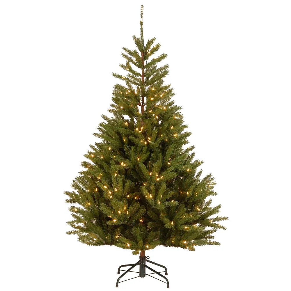 National Tree Company 7.5-ft Spruce Pre-lit Artificial Christmas Tree with White Incandescent Lights one_size | PETP2-302-75 | Lowe's