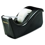 Scotch Desktop Tape Dispenser, Great for Gift Wrapping, Black Two-Tone, 1 Dispenser/Pack (C60-BK) | Amazon (US)