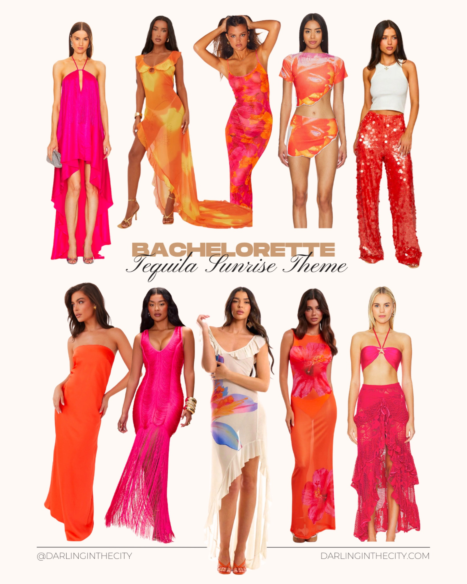 Outfits ideas for my bachelorette theme! 🌺 These are perfect for tequila sunset, match made in heaven theme 

#LTKWedding #LTKParties