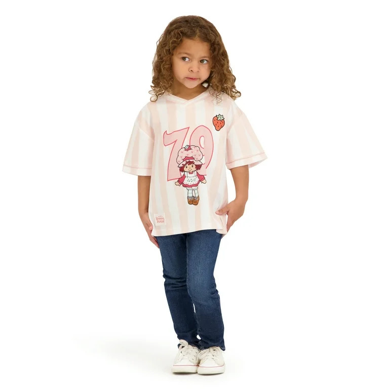 Strawberry Shortcake Toddler Girl Short Sleeve Jersey, Sizes 12 Months-5T | Walmart (US)