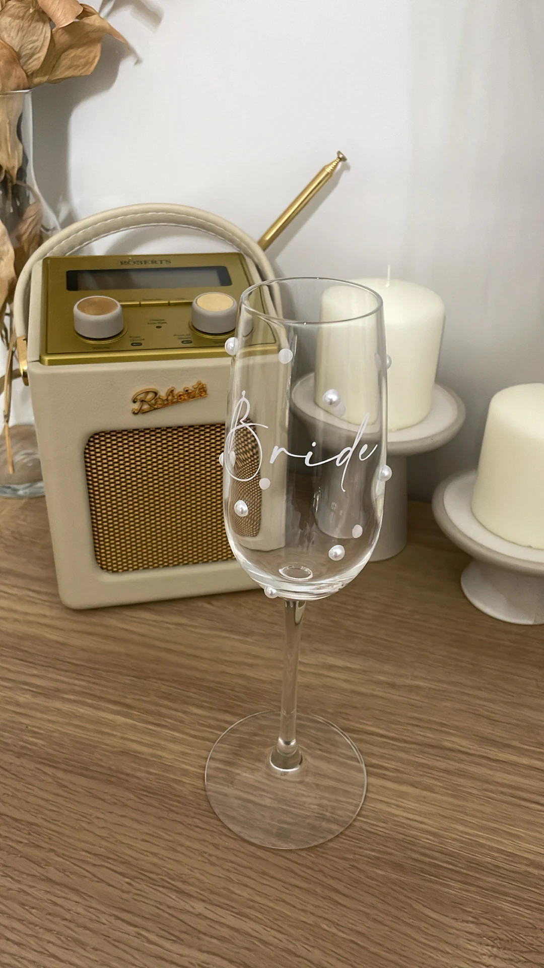 Personalised Pearl Prosecco Champagne Flute Glass Hen Do / Wedding Gift - Etsy | Etsy (US)