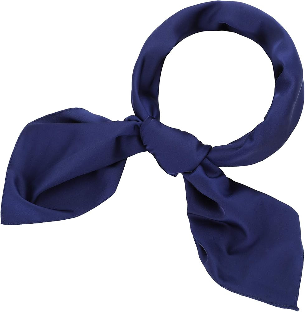 SATINIOR Chiffon Scarf Square Neck Scarf Handkerchief Retro Satin Ribbon Scarf for Women Girls | Amazon (US)