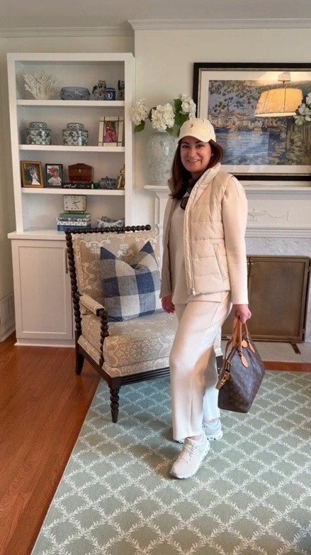 Comfy travel day uniform 🤍✈️
Matching set, cozy vest, sneakers + a ball cap… easy, polished, and airport-approved!

Spring, summer vacation, airport, airplane outfit

#LTKSeasonal #LTKSaleAlert #LTKTravel