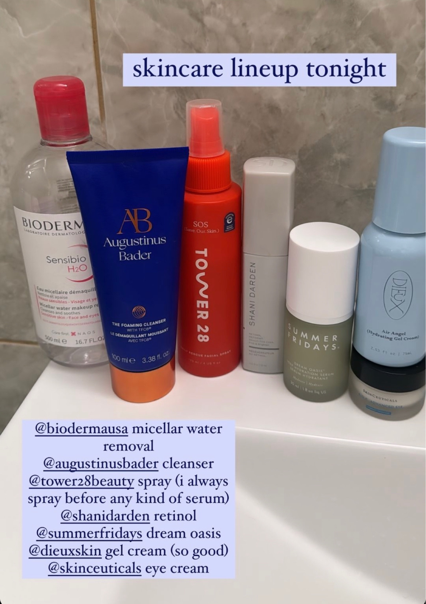 Skincare line up tonight! Augustinus Bader, Tower28, Summer Fridays, Dieux & Shani Darden  

#LTKSeasonal #LTKbeauty #LTKstyletip