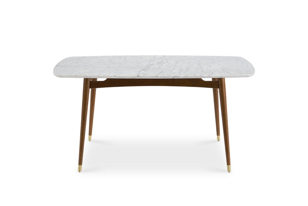 Kelsey Marble Dining Table, Walnut Stain | Castlery | Castlery US