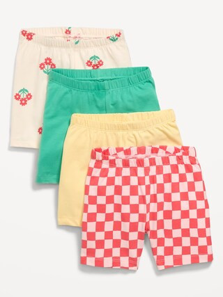 4-Pack Jersey-Knit Biker Shorts for Toddler Girls | Old Navy (US)
