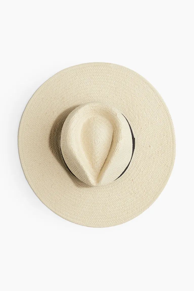 Straw Fedora Hat - Light beige - Ladies | H&M CA | H&M (US + CA)