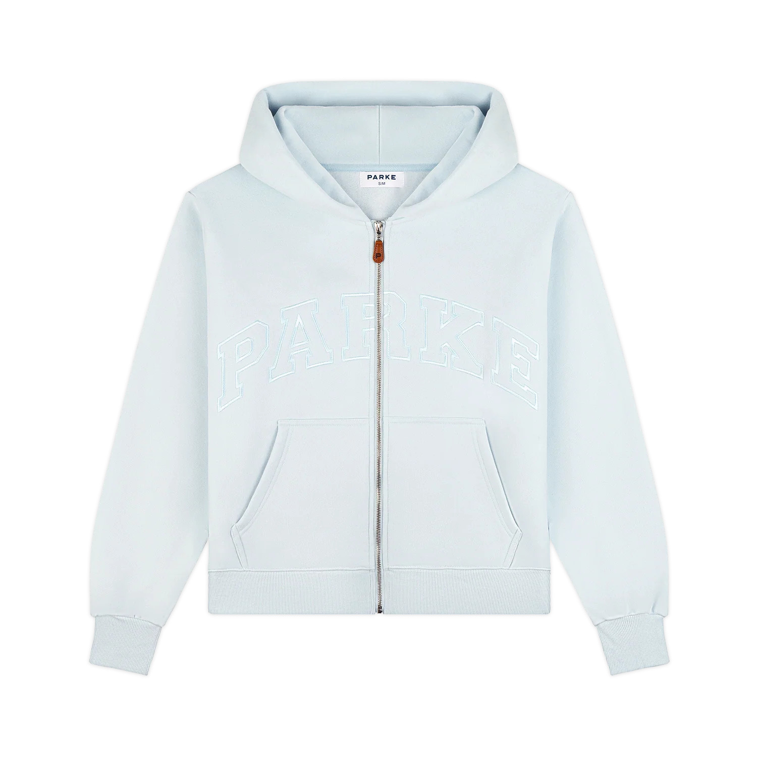 Monochrome Varsity Zip Up Hoodie | Parke