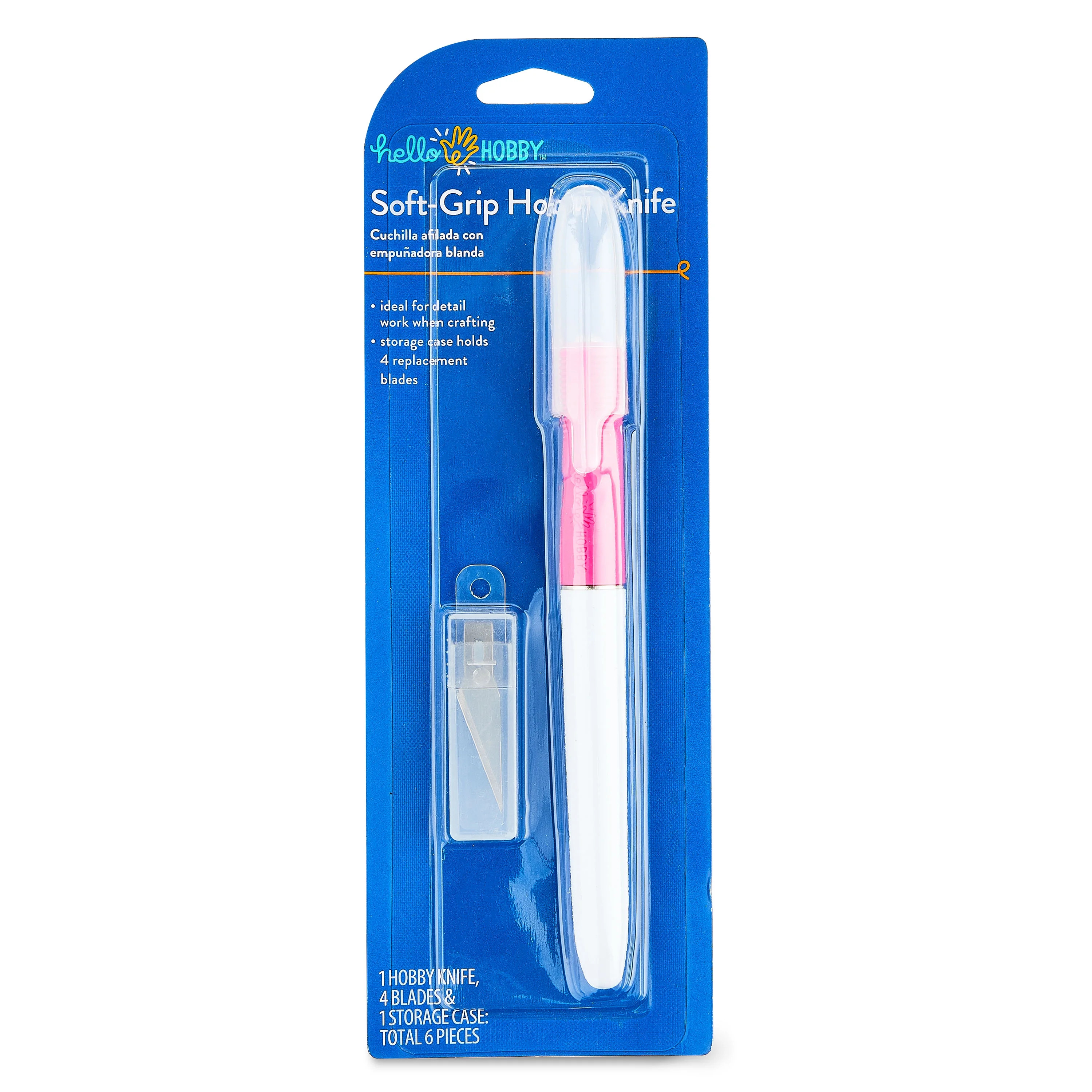 Hello Hobby Soft Grip Craft Knife, 6 Pieces, Pink - Walmart.com | Walmart (US)