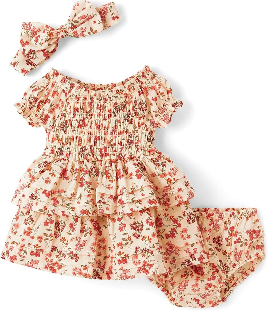 Gymboree Baby-Girls and Newborn Dress with Diaper Cover, 2 Piece Outfit | Amazon (US)