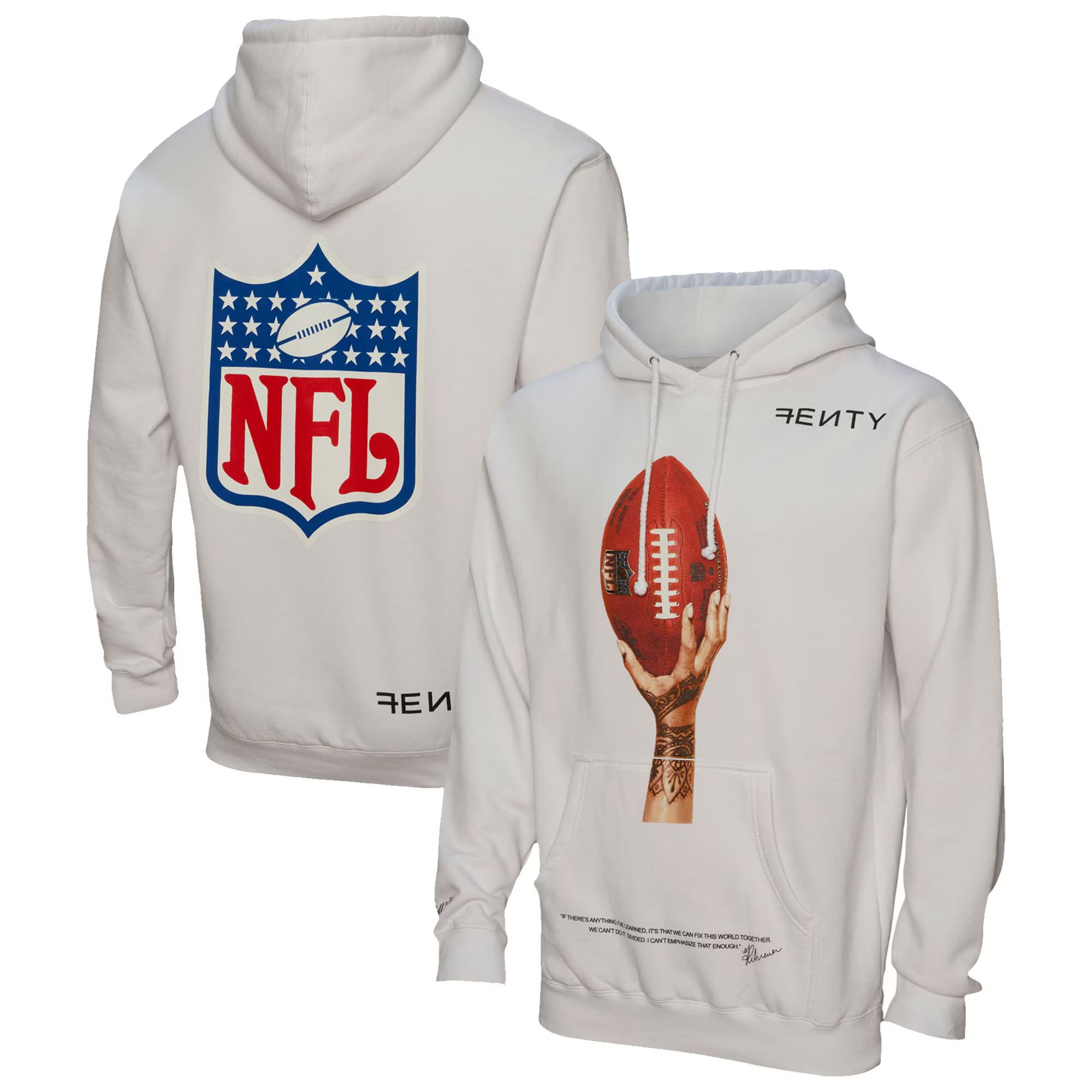 Unisex FENTY for Mitchell & Ness White Super Bowl LVII Icon Pullover Hoodie | NFL Shop