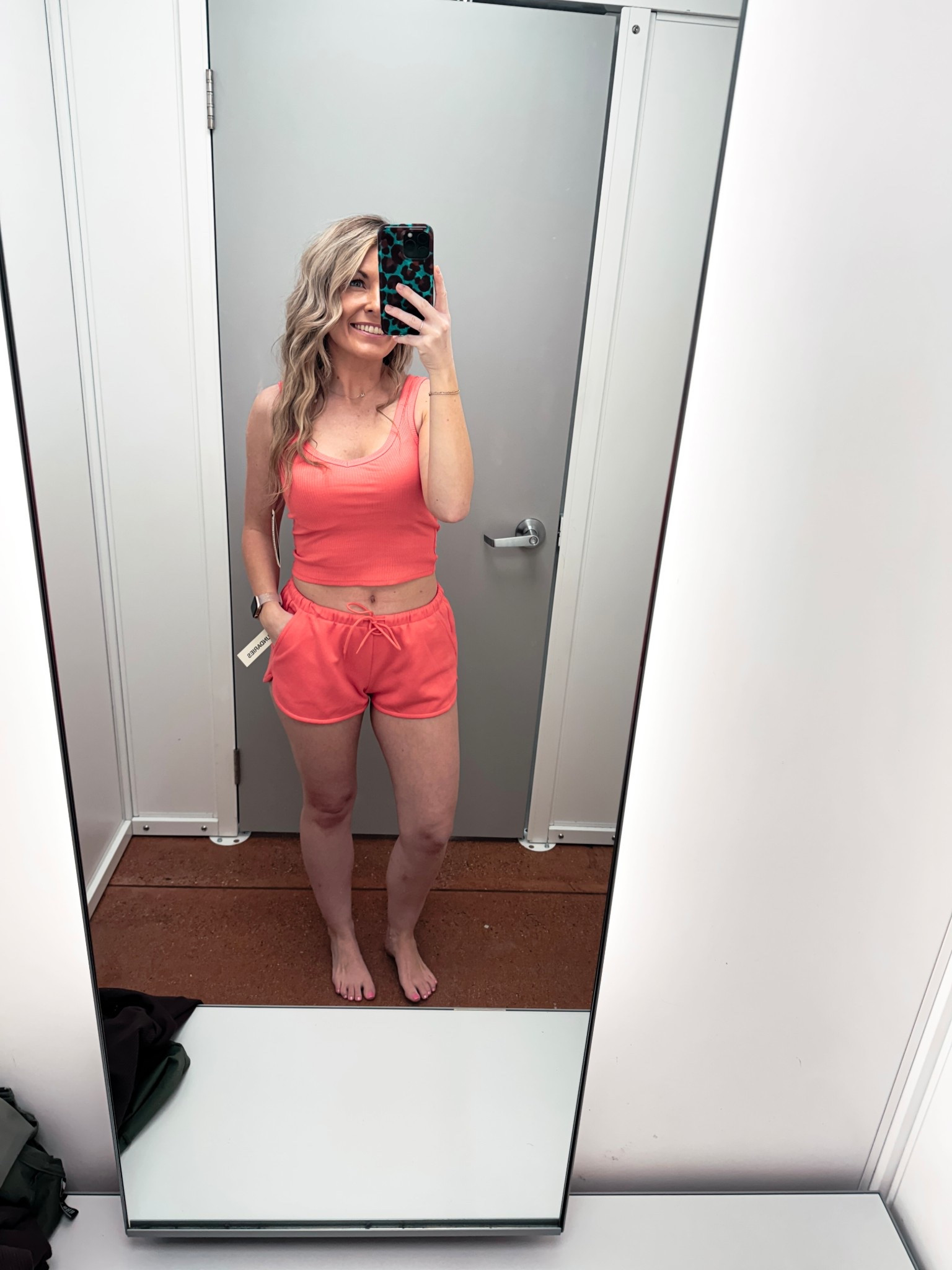 Small both pieces. Shorts are cheeky 

#LTKActive #LTKootd #LTKPetite