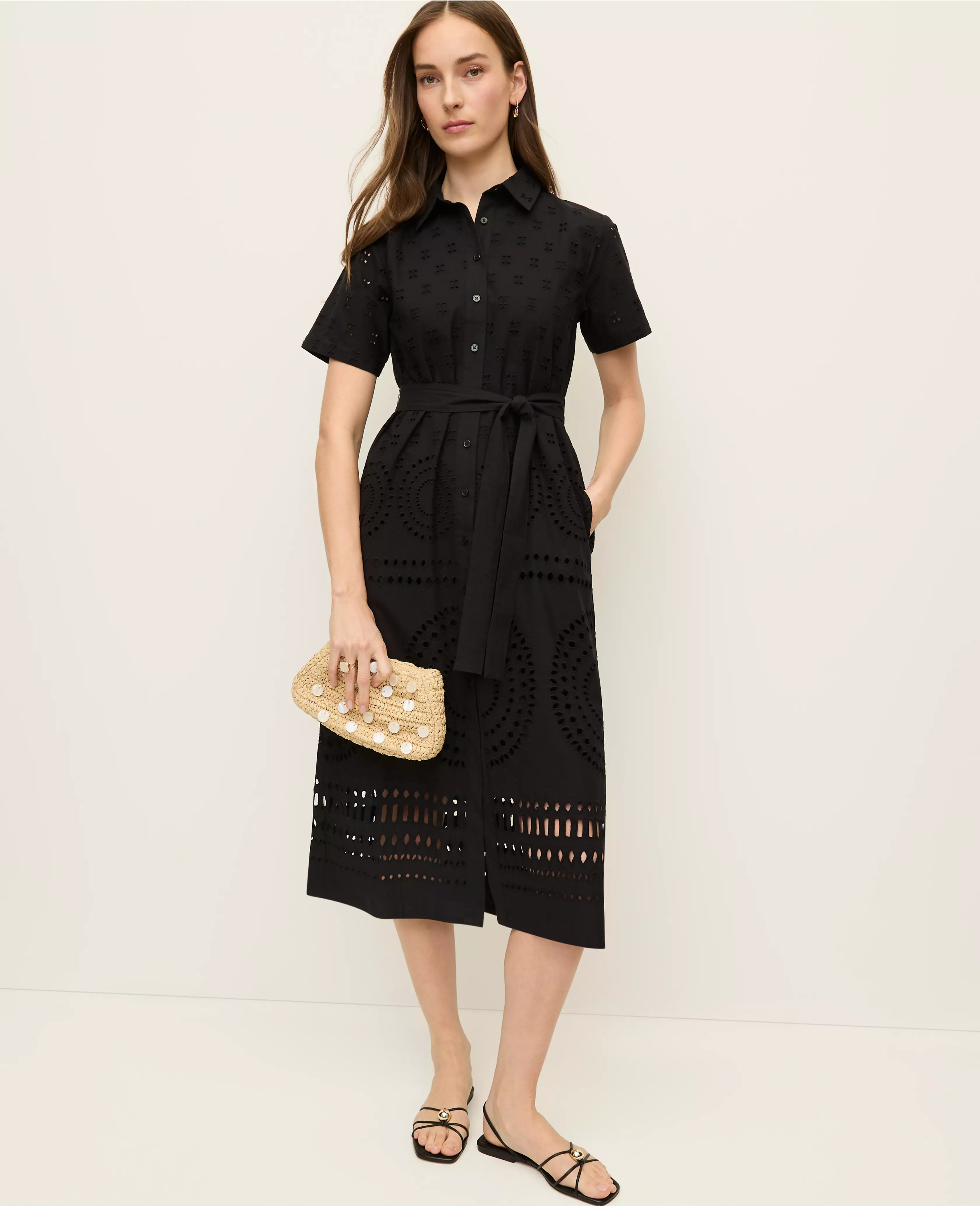 Midi Eyelet Shirtdress | Ann Taylor