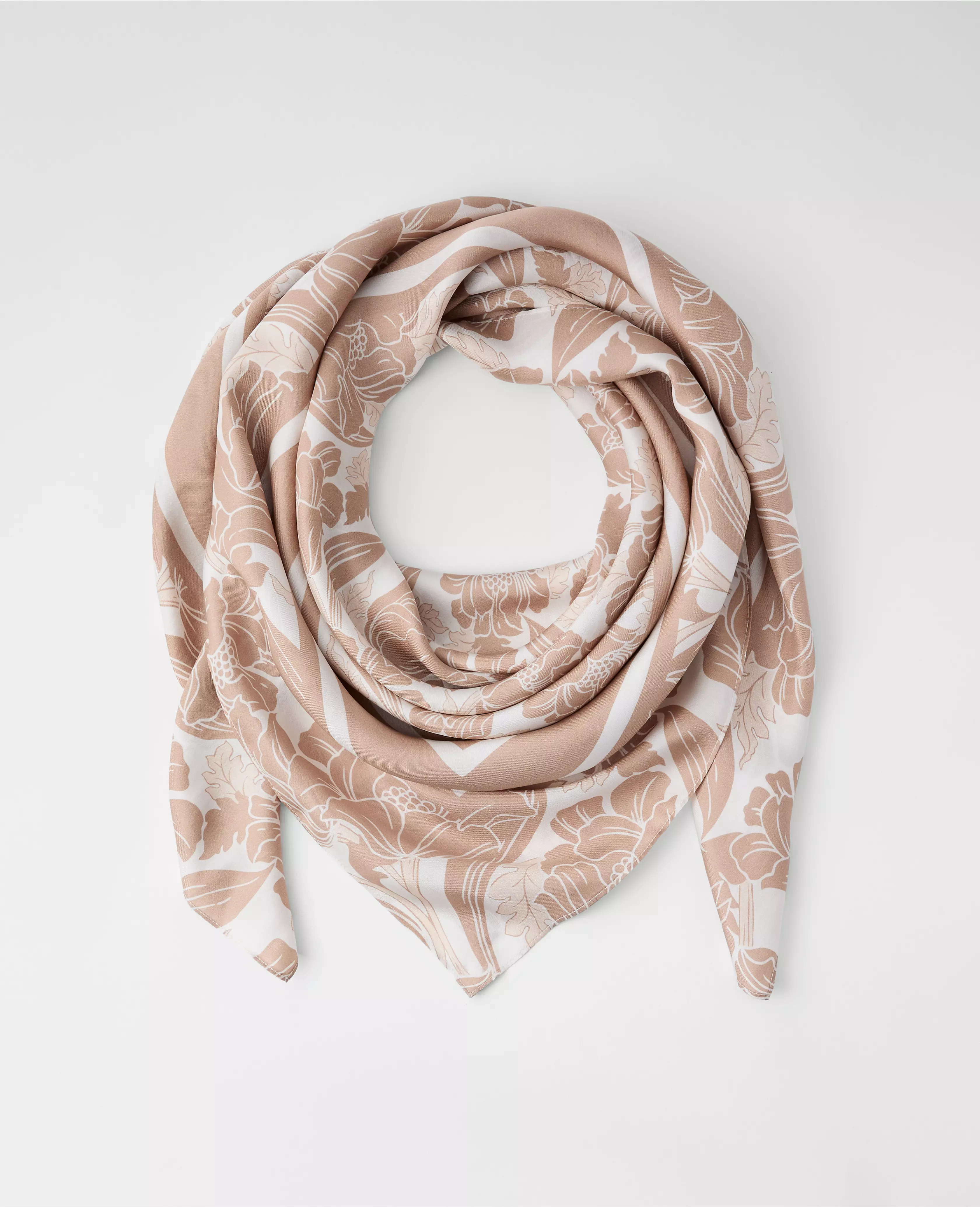 Floral Oversized Silk Scarf | Ann Taylor