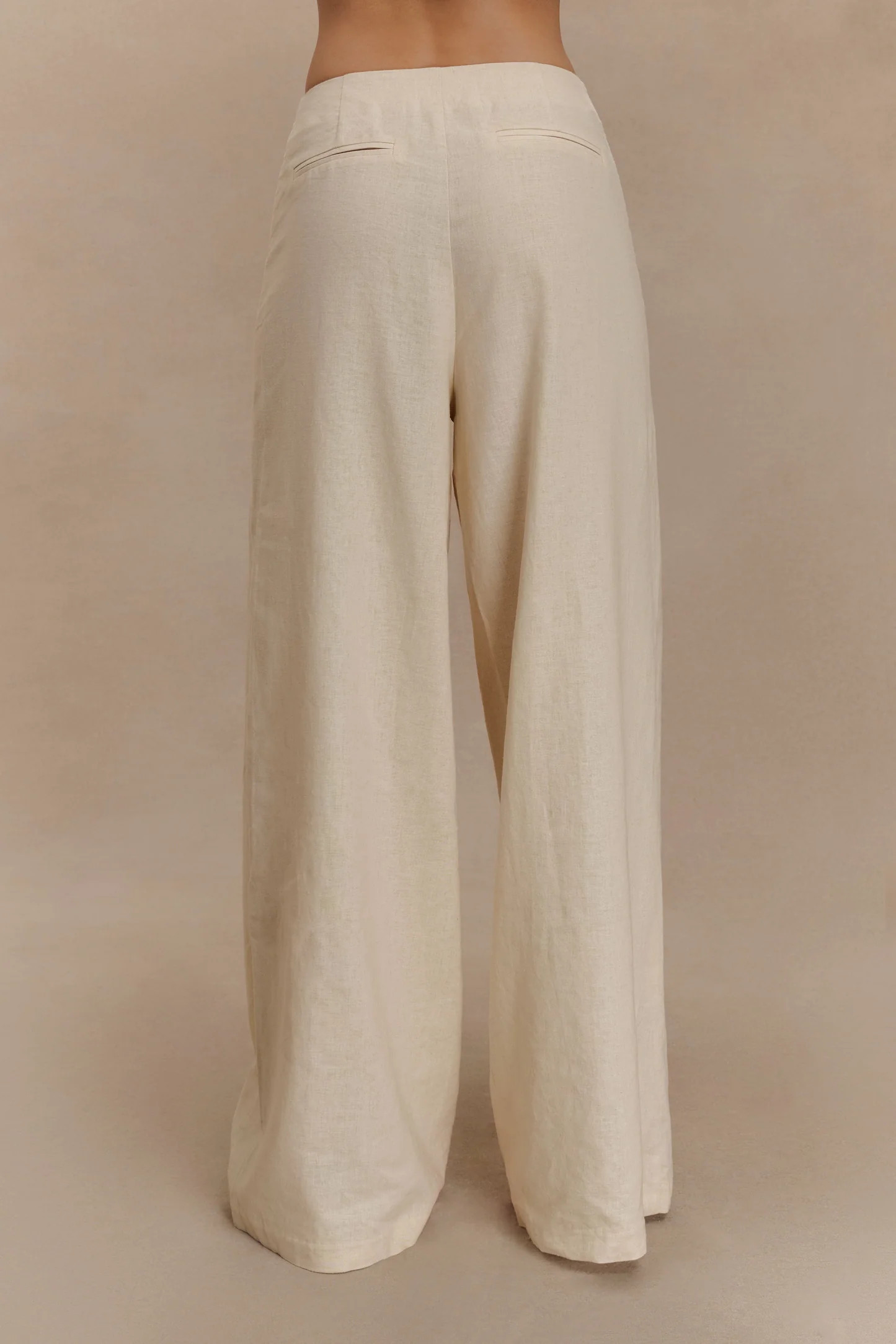 Linen Straight Leg Pant - Wheat Marle | MESHKI US