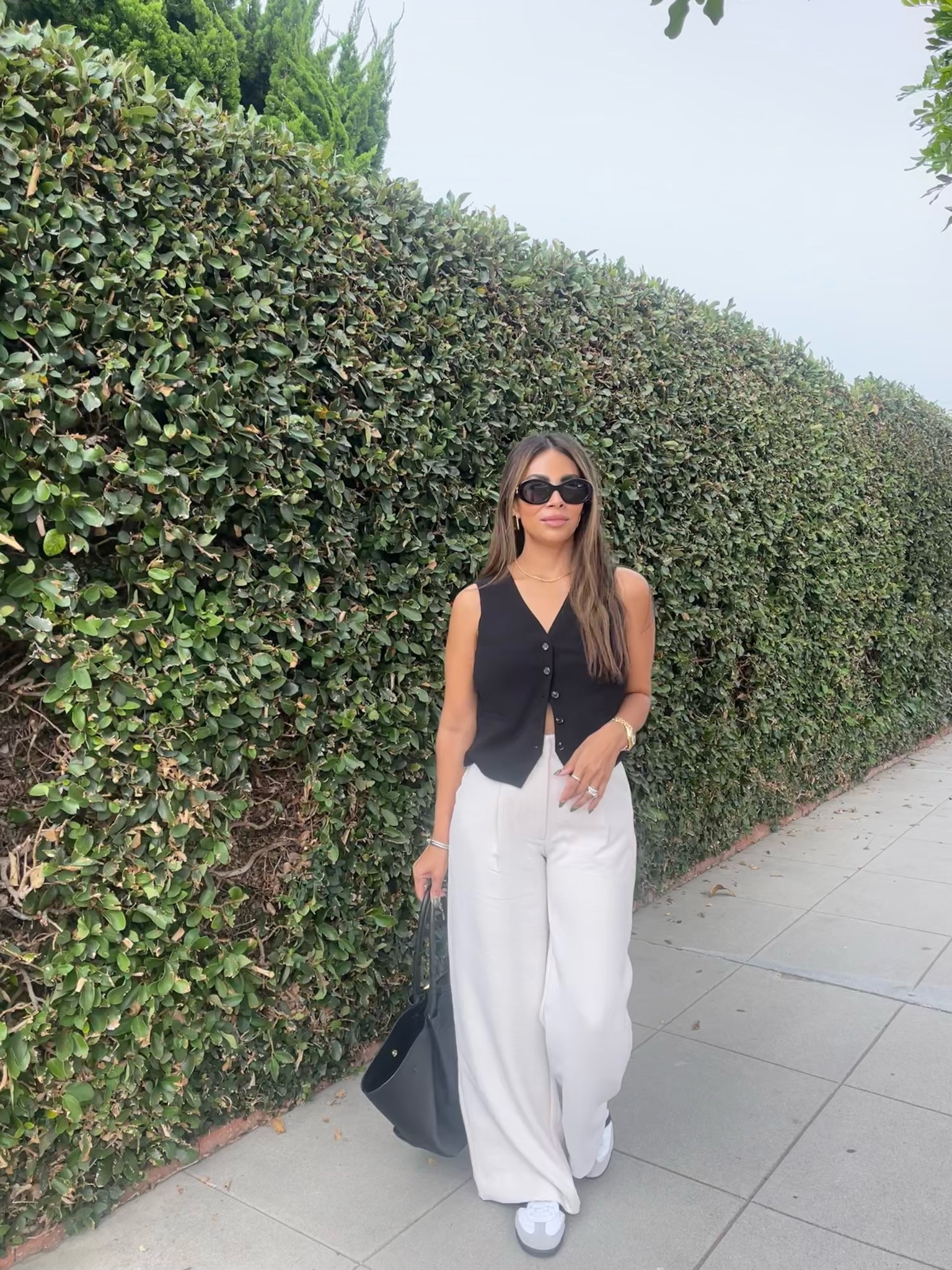 San Diego ootd // 
Cropped vest
Wide leg pants 
Sambas
Adidas 
Sneakers 
Retro sneakers 
Trendy outfit 
Celine sunglasses 
Chunky earrings 
Mom style 
mom outfit 
Outfit idea 
Tailored pants 
fall outfits 
#ootd 
#vest
#trending 
#falloutfit 
#falloutfitidea 
#widelegpants 
#sambas
#trendingsneakers 
#womensneakers 
#celine
#celinesunglasses 
#easyoutfitidea 
#chicoutfitidea 
#trendingsneakers

#LTKtravel #LTKstyletip #LTKfindsunder50