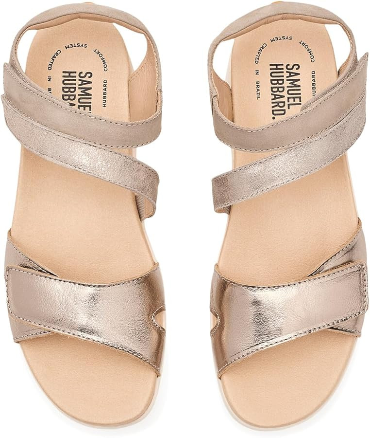 Amazon.com | Samuel Hubbard, Womens, Capri Sandals, Two-Tone Bronze Leather, 7, Medium | Amazon (US)