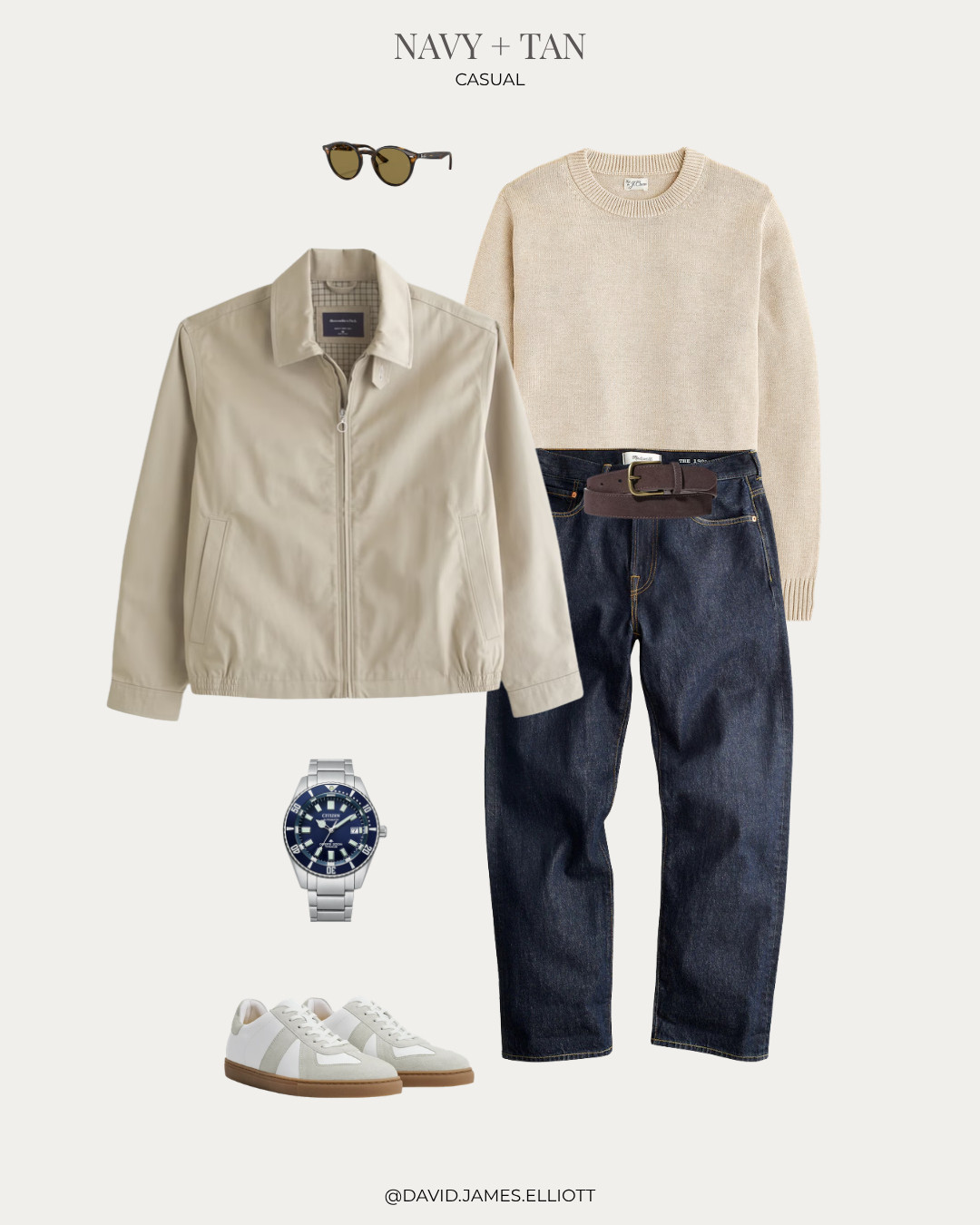 Navy and tan casual outfit for fall!  

 #LTKMens
