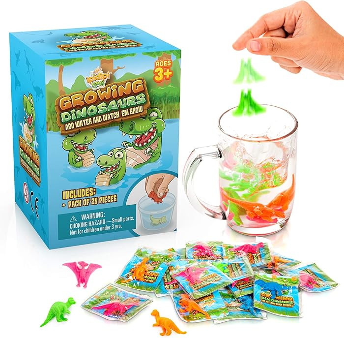 IPIDIPI TOYS Water Growing Dinosaurs – 25-Pack Expandable Dinosaur Toys - Easter Basket Stuffer... | Amazon (US)