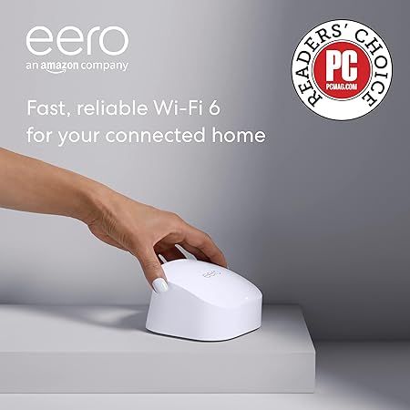 Amazon eero 6 mesh Wi-Fi Router | Supports speeds up to 900 mbps | Connect to Alexa | Coverage up... | Amazon (US)