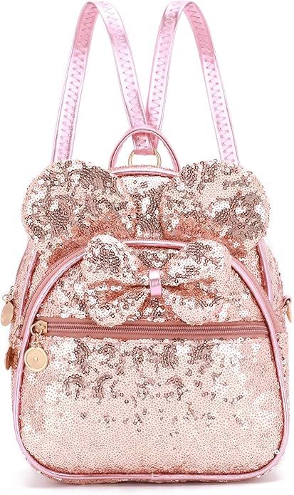 Amazon.com: Girls Bowknot Polka Dot Cute Mini Backpack Small Daypacks Convertible Shoulder Bag Pu... | Amazon (US)