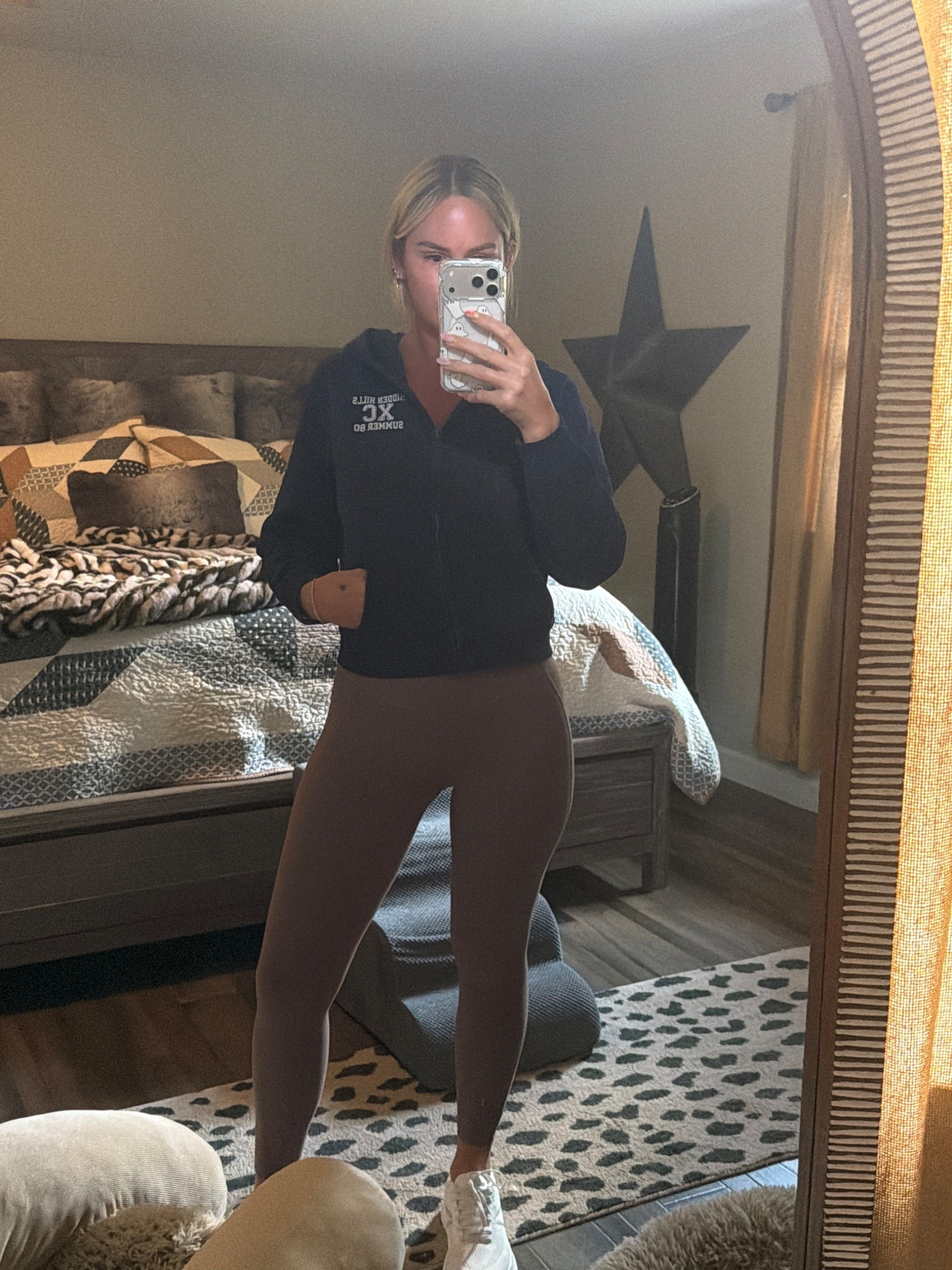 Hoodie…size up! I’m in a medium wish I did a large
