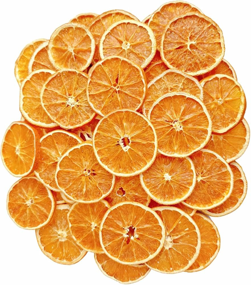 50Pcs Dried Orange Slices for Crafts, 4-5cm Natural Dehydrated Orange Slice Ornaments for Potpour... | Amazon (US)