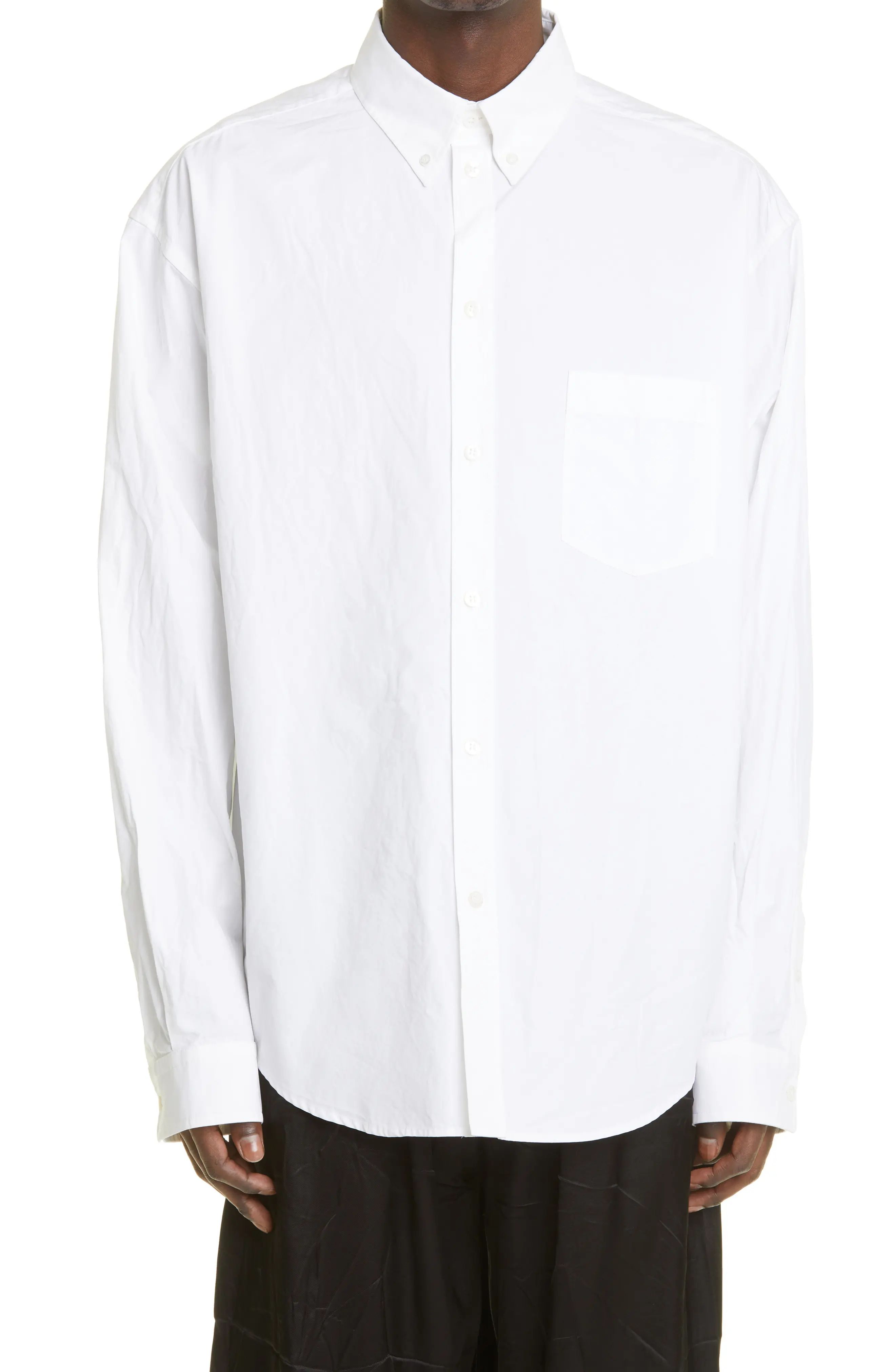 Balenciaga Basic White Button-Down Shirt at Nordstrom, Size 39 Eu | Nordstrom