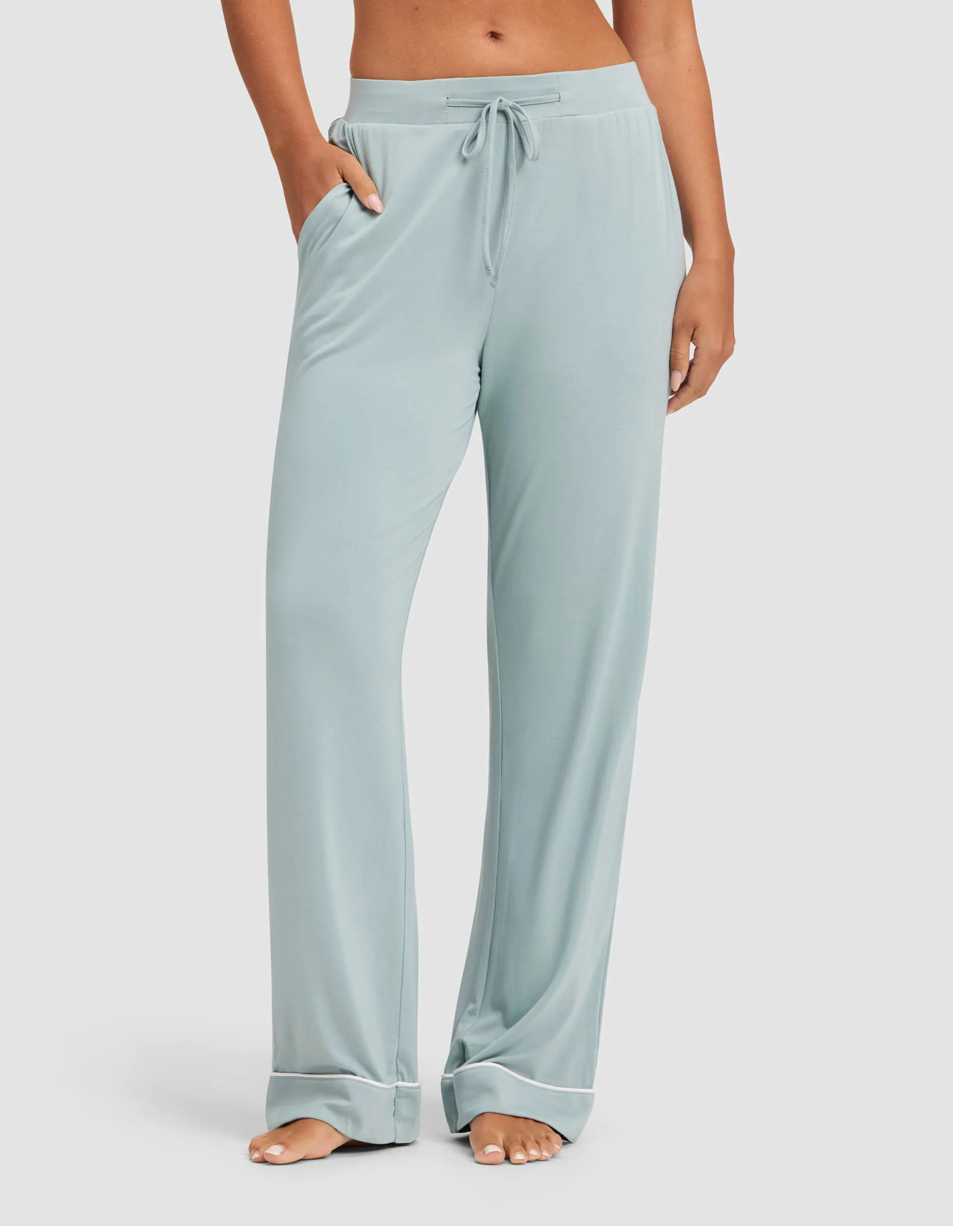 Women's Bamboo Viscose Stretch-Knit Pajama Pants in Brook (Size: Medium) - Cozy Earth | Cozy Earth