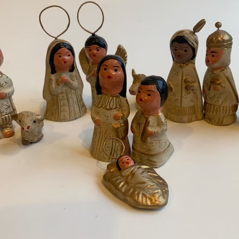 Vintage Folk Art Pottery Nativity Character Collection - Etsy | Etsy (US)