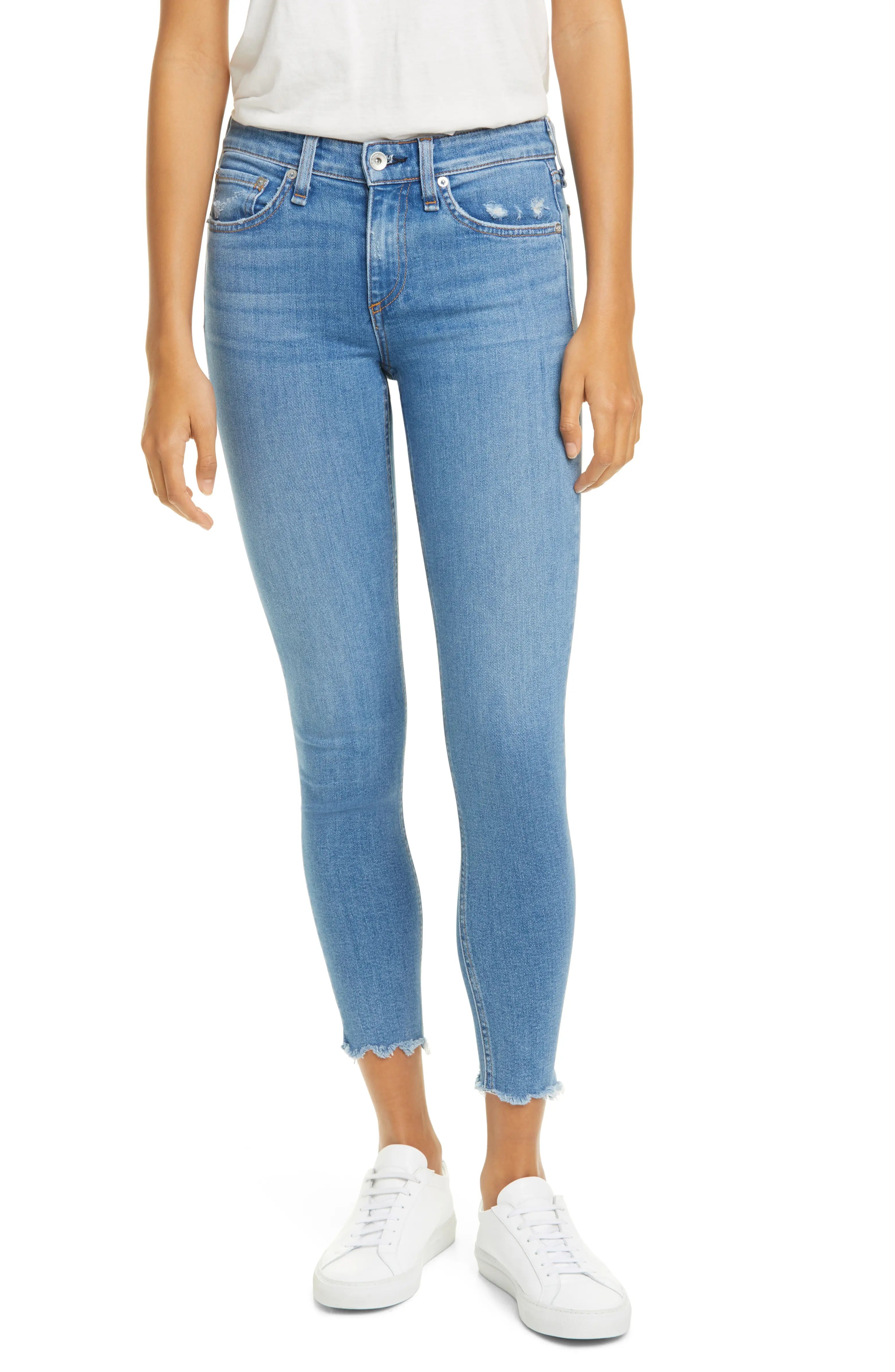 Cate Raw Hem Ankle Skinny Jeans | Nordstrom