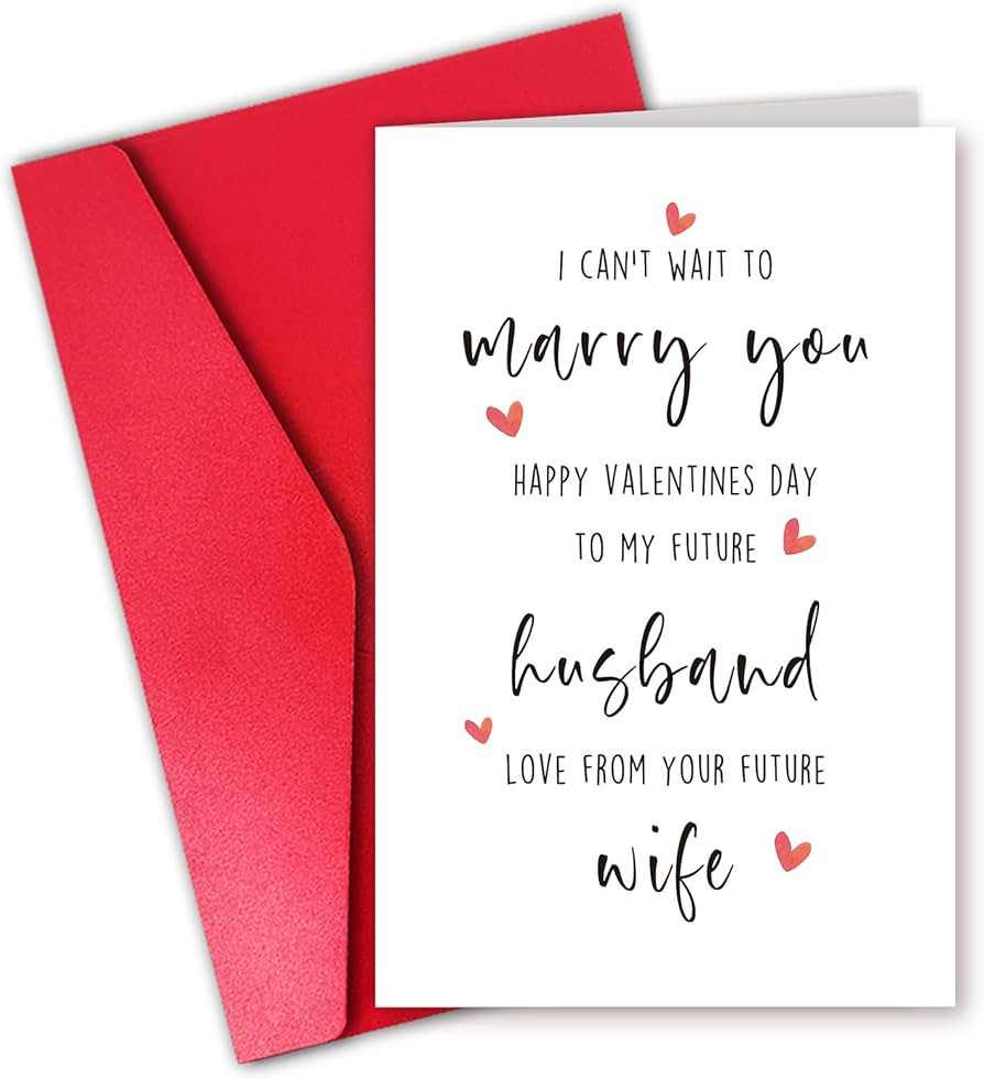 CGBRspacex Fiance Valentines Day Card from Fiancee, Future Husband Valentine’s Day Gift from Fu... | Amazon (US)