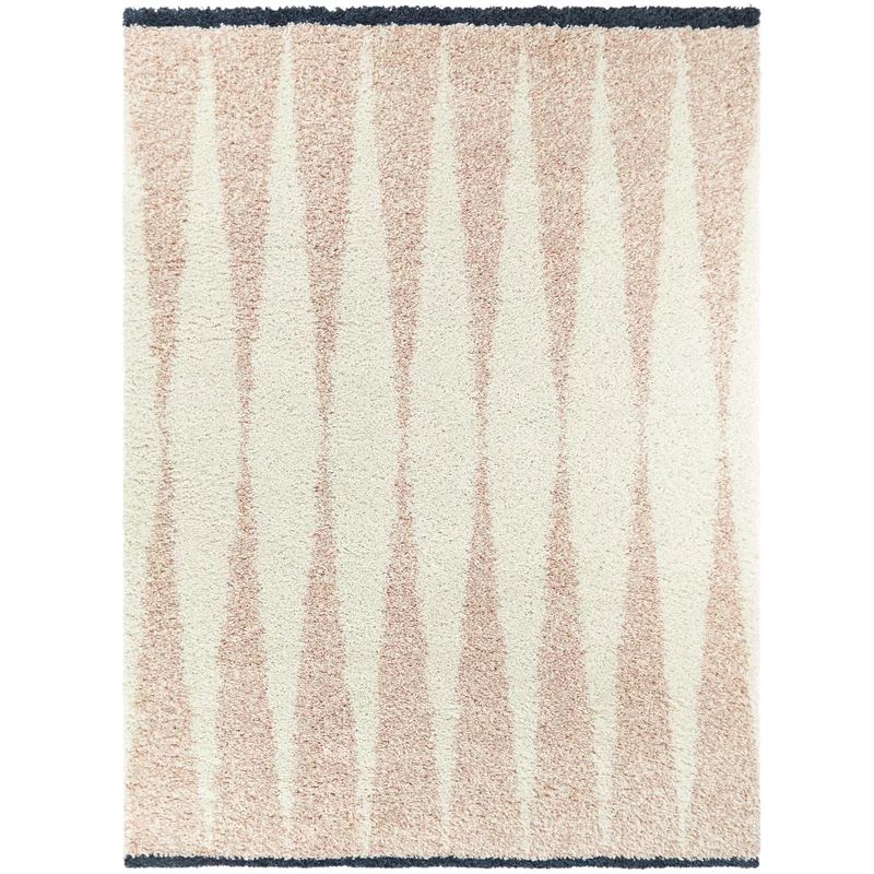 Nehemiah Striped Pink/White Area Rug | Wayfair North America