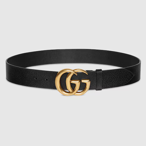 Leather belt with double G buckle | Gucci (US)