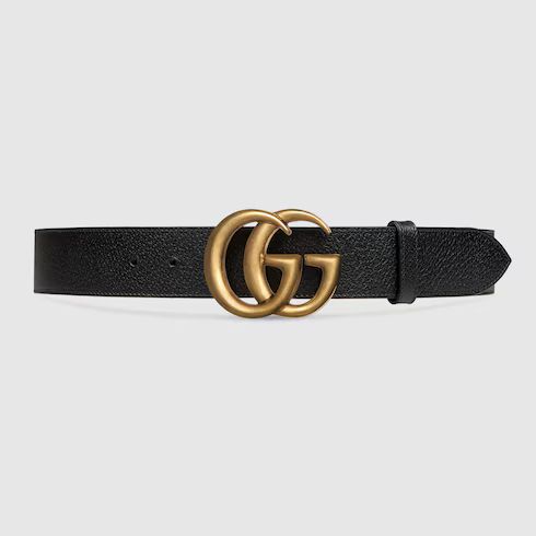 Leather belt with double G buckle | Gucci (UK)