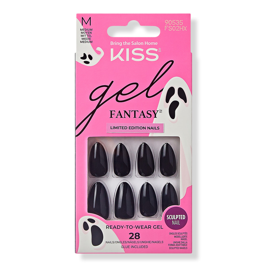 Gel Fantasy Sculpted Black Skeletons Halloween Press-On Nails | Ulta