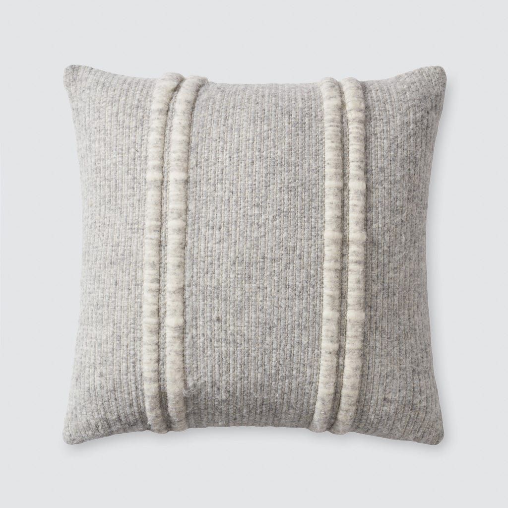 Grey Accent Pillow with Textured Stripes | Modern Artisanal Pillows   – The Citizenry | The Citizenry