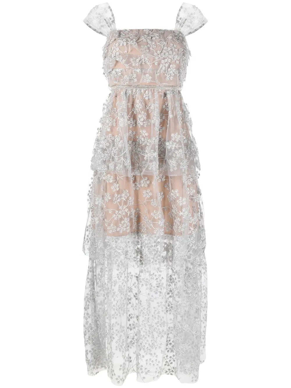 floral-embroidered maxi dress | Farfetch Global