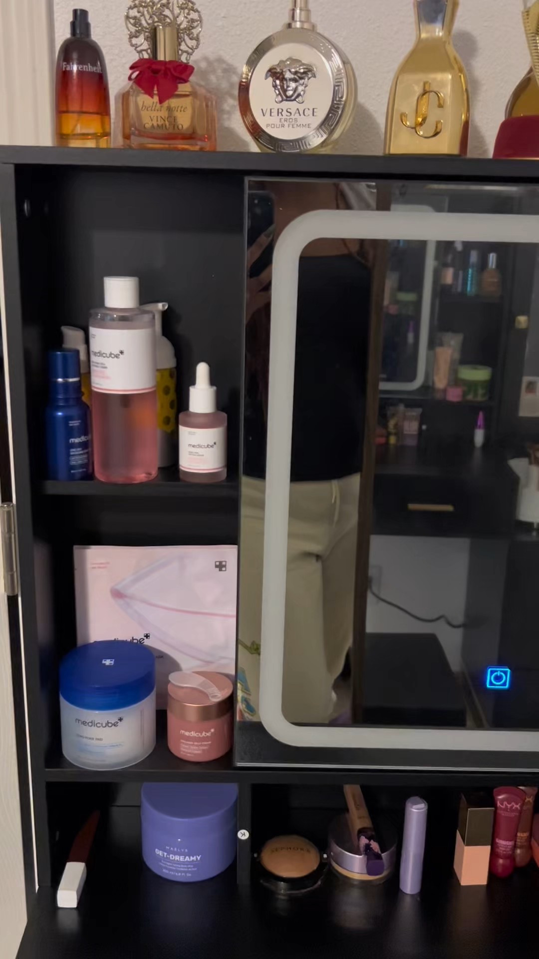 This vanity was exactly the fanciful touch that I needed for this corner of my room. All the extra storage space really helps me organize my supplements, skincare and makeup products. Bonus: it keeps all the stuff from crowding my bathroom countertop! 