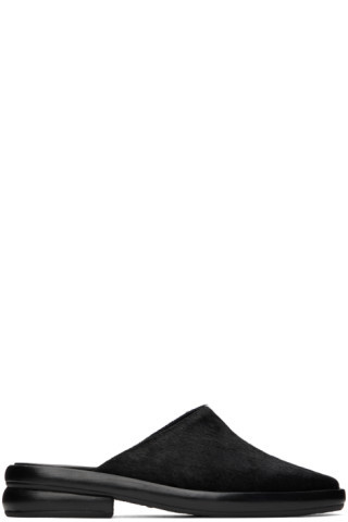 Eckhaus Latta - Black Pony Loafers | SSENSE