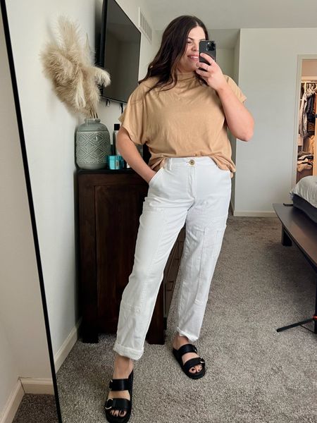 Staples you’ll be able to wear over and over 👏🏼 this shirt is one of my most worn, I have it in 3 colors. You’ll love the neckline, the sleeve length, and the overall length of the tee! I purchase xl for oversized. 

Red skort size xl code unfilteredlifexspanx for $ off
White pants democracy size 12
Blue jeans size 12(31) Madewell midrise

Midsize outfit, midsize fashion, midsize style, spring outfit, white jeans, Amazon shirt, casual outfits, date night outfits, spring teacher outfits, size 12, size 14 

#LTKfindsunder50 #LTKsalealert #LTKmidsize


#LTKplussize #LTKfindsunder100 #LTKstyletip