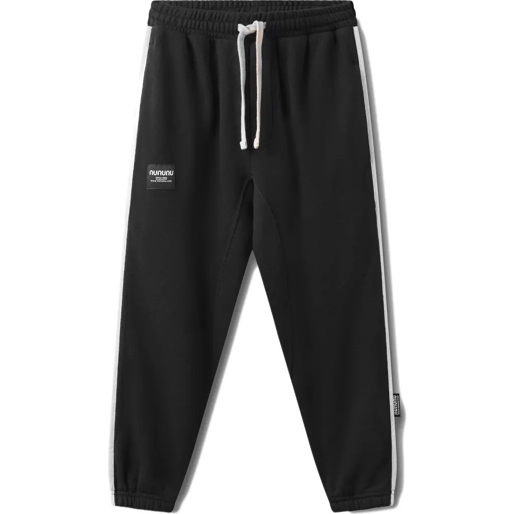 Nununu Kids' Champion Cotton Sweatpants in Black at Nordstrom, Size 6-7Y | Nordstrom