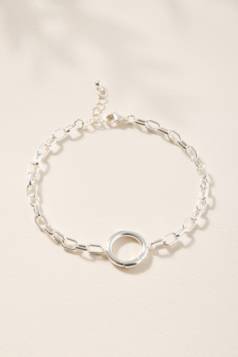 Cluster Charm Bracelet Base Silver | Francesca's