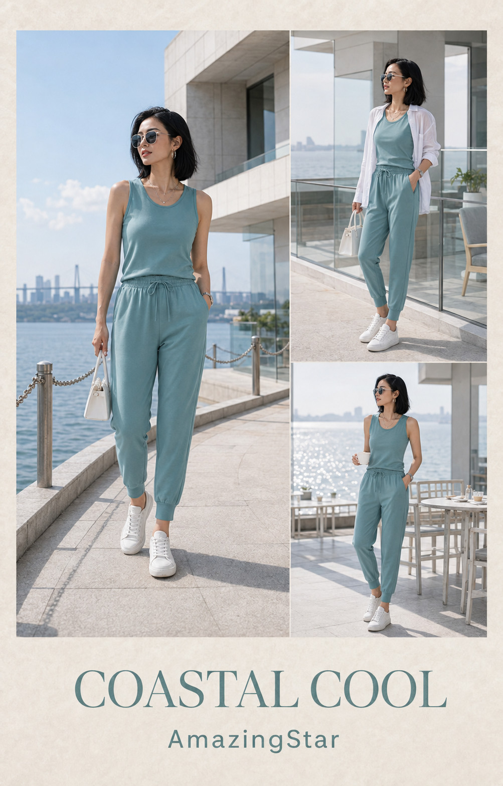 The AmazingStar teal matching set that makes casual comfort look fresh, polished, and completely put together. 🩵✨

This AmazingStar 2-piece tank top and jogger pants set is the effortless Amazon outfit you’ll reach for when you want to feel comfortable without looking underdressed. 

The fitted sleeveless tank creates a clean, flattering silhouette, while the high-waisted drawstring joggers offer a relaxed fit, tapered cuffs, and practical pockets for easy all-day wear.

The soft teal color gives this matching lounge set a cool coastal feel and pairs beautifully with white, cream, silver, and other light neutrals. 

Style it with crisp white sneakers, layered jewelry, sunglasses, and a structured mini bag for an elevated waterfront outfit, coffee-run look, or casual travel-day uniform. 

Add a white button-down shirt for an easy lightweight layer.

Perfect for airport outfits, vacation travel, resort mornings, road trips, errands, school drop-off, working from home, casual weekends, and everyday athleisure. 

Wear both pieces together for a polished monochromatic look, then style the tank and joggers separately with denim jackets, cardigans, basic tees, and your favorite wardrobe staples.

📌 SAVE this coastal-cool Amazon matching set before your size sells out!

Everything is linked! ↓

#LTKActive #LTKSaleAlert #LTKTravel