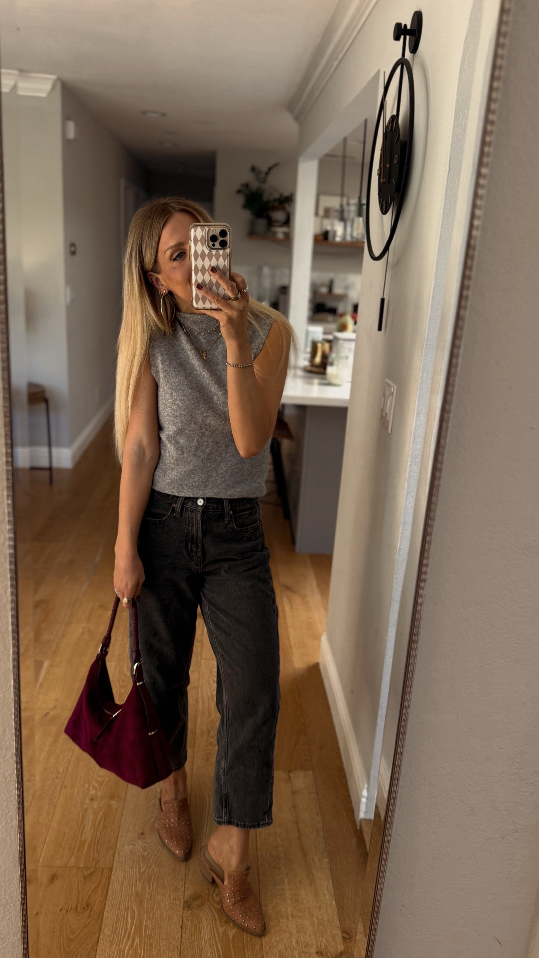 Simple transitional fit today with this pop of color purse from @Walmart I’ve been loving! Also these barrel jeans are my fave I wear them at least once a week.

Size 0 in pants, S in top.

#LTKgrwm #LTKootd #LTKdayinmylife