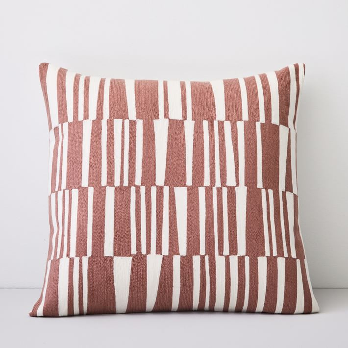 Crewel Linear Pillow Cover | West Elm (US)