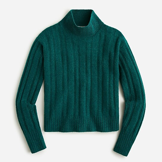Ribbed mockneck sweater in Supersoft yarn | J. Crew US